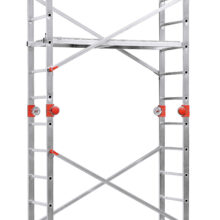 Hailo Aluminium Multifunction  Scaffold + Ladder Combination - 2x12 Rungs HLO-9459-501