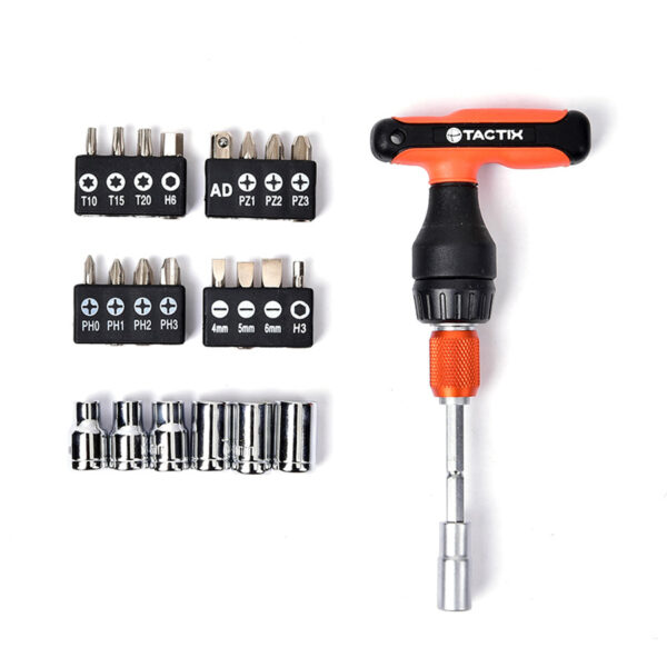 Tactix Mini Ratchet T-Driver 24 Piece Set TTX-900220