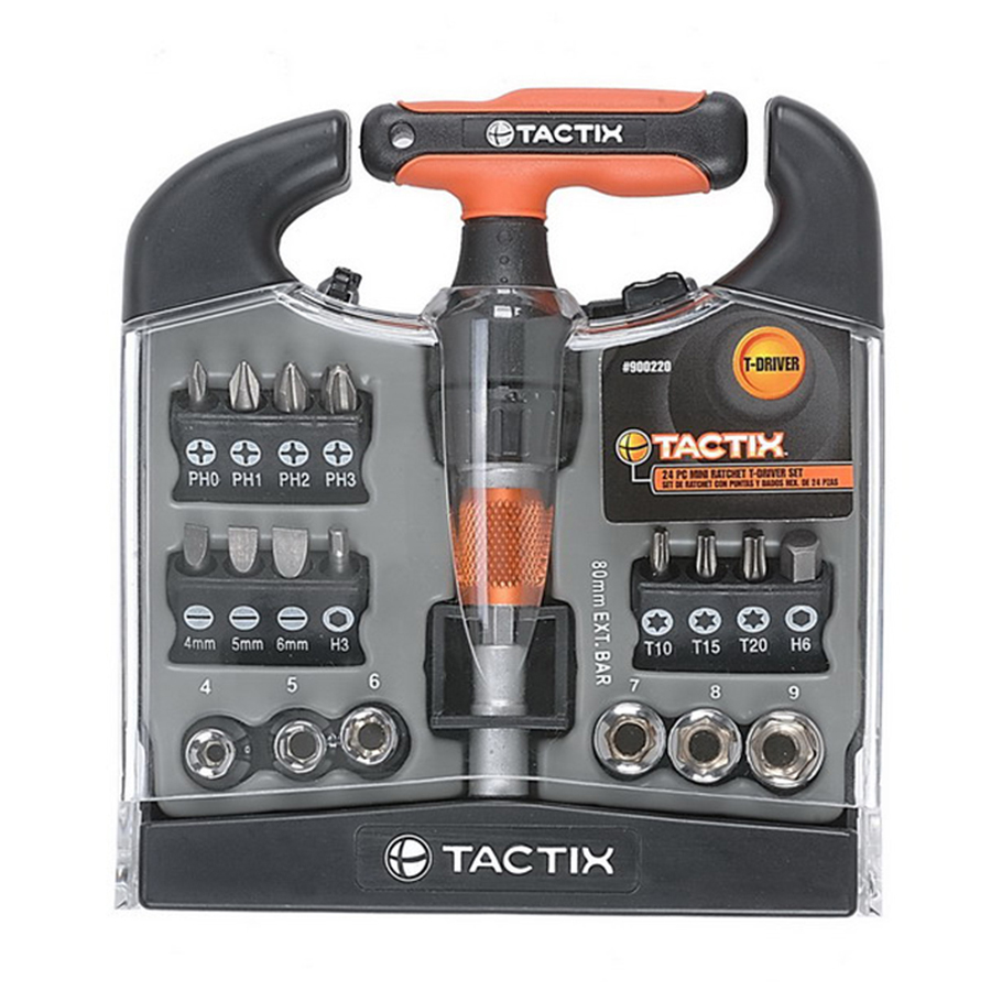 Shop Tactix Mini Ratchet T-Driver 24 Piece Set TTX-900220 From Dubai ...